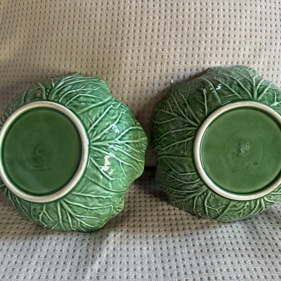 Vintage Bordallo Pinheiro Set of 2 Cabbage Bowls - Picture 8 of 10